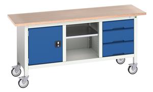 Verso 1750x600 Mobile Storage Bench M20 Verso Mobile Work Benches for assembly and production 41/16923220.11 Verso 1750x600 Mobile Storage Bench M20.jpg